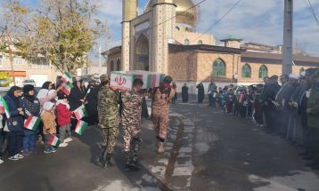 استقبال اهالی روستای شهراب از شهید گمنام