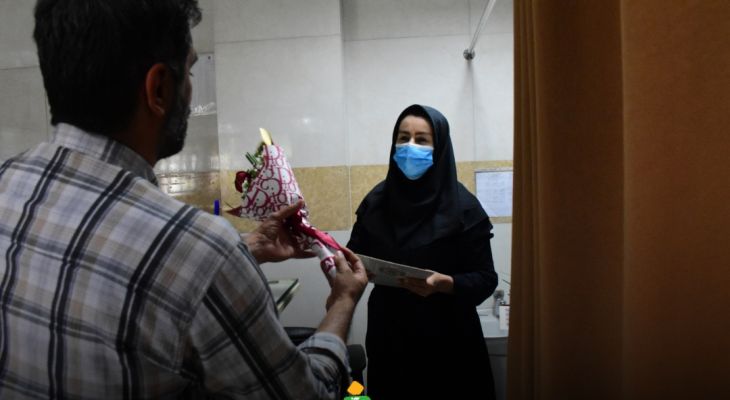 تقدیر از پرستاران درمانگاه قدس