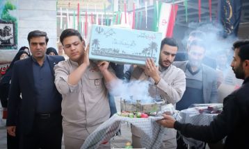 تشییع شهید گمنام در بنیاد شهید استان مرکزی