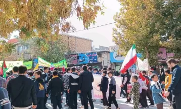 جلوه‌هایی از راهپیمایی 13 آبان در کمیجان