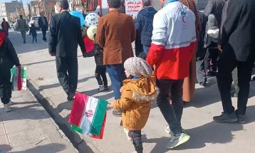 شکوه تماشایی راهپیمایی ۲۲بهمن کمیجان