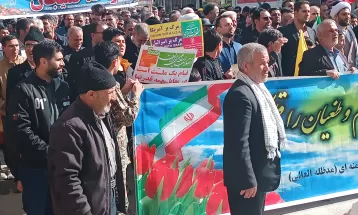 شکوه تماشایی راهپیمایی ۲۲بهمن کمیجان