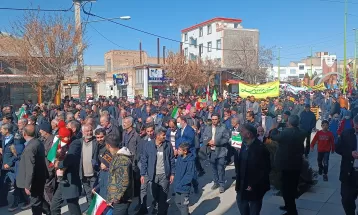 شکوه تماشایی راهپیمایی ۲۲بهمن کمیجان