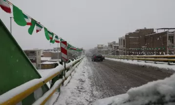 بارش برف زمستانی در کلانشهر اراک