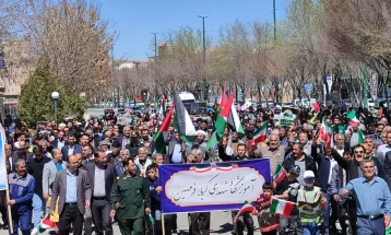 حضور مردم فراهان در راهپیمایی روز قدس