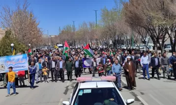 حضور مردم فراهان در راهپیمایی روز قدس