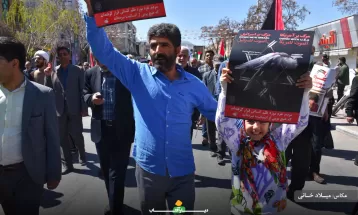 حضور نوجوانان و کودکان در راهپیمایی روز قدس