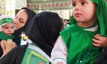 مراسم شیرخوارگان حسینی در خنداب برگزار شد