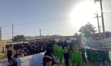 حرکت نمادین کاروان اسرای کربلا در فراهان