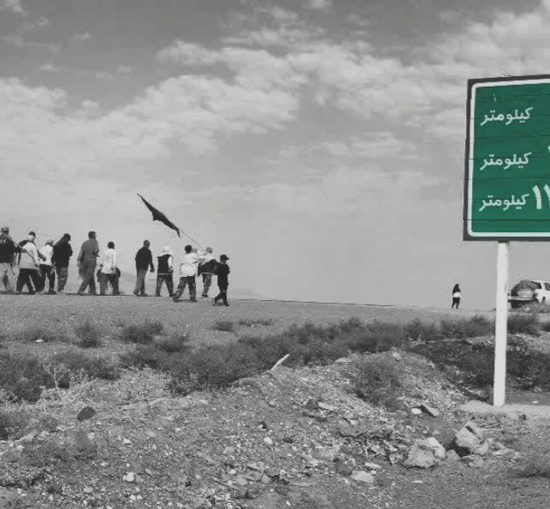 استقبال از کاروان پیاده‌روی اربعین در «غرق‌آباد»