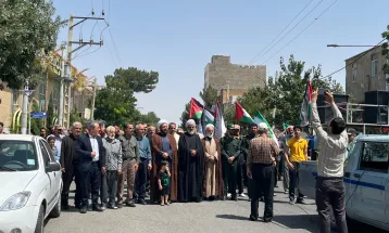 راهپیمایی مردم زرندیه در محکومیت ترور شهید هنیه