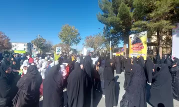 اجتماع مردم تفرش در حمایت از مردم غزه