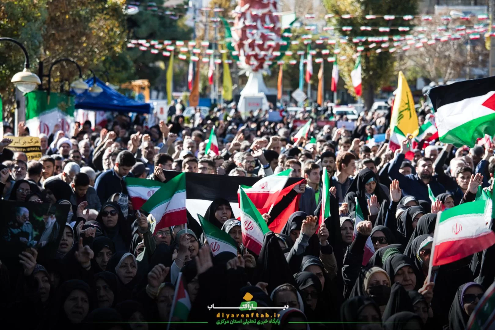 تجمع مردم اراک در حمایت از مردم فلسطین