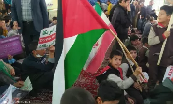 تجمع مردم خنداب در حمایت از مردم فلسطین
