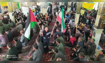 تجمع مردم خنداب در حمایت از مردم فلسطین