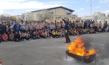 برگزاری مانور زلزله و ایمنی در فراهان