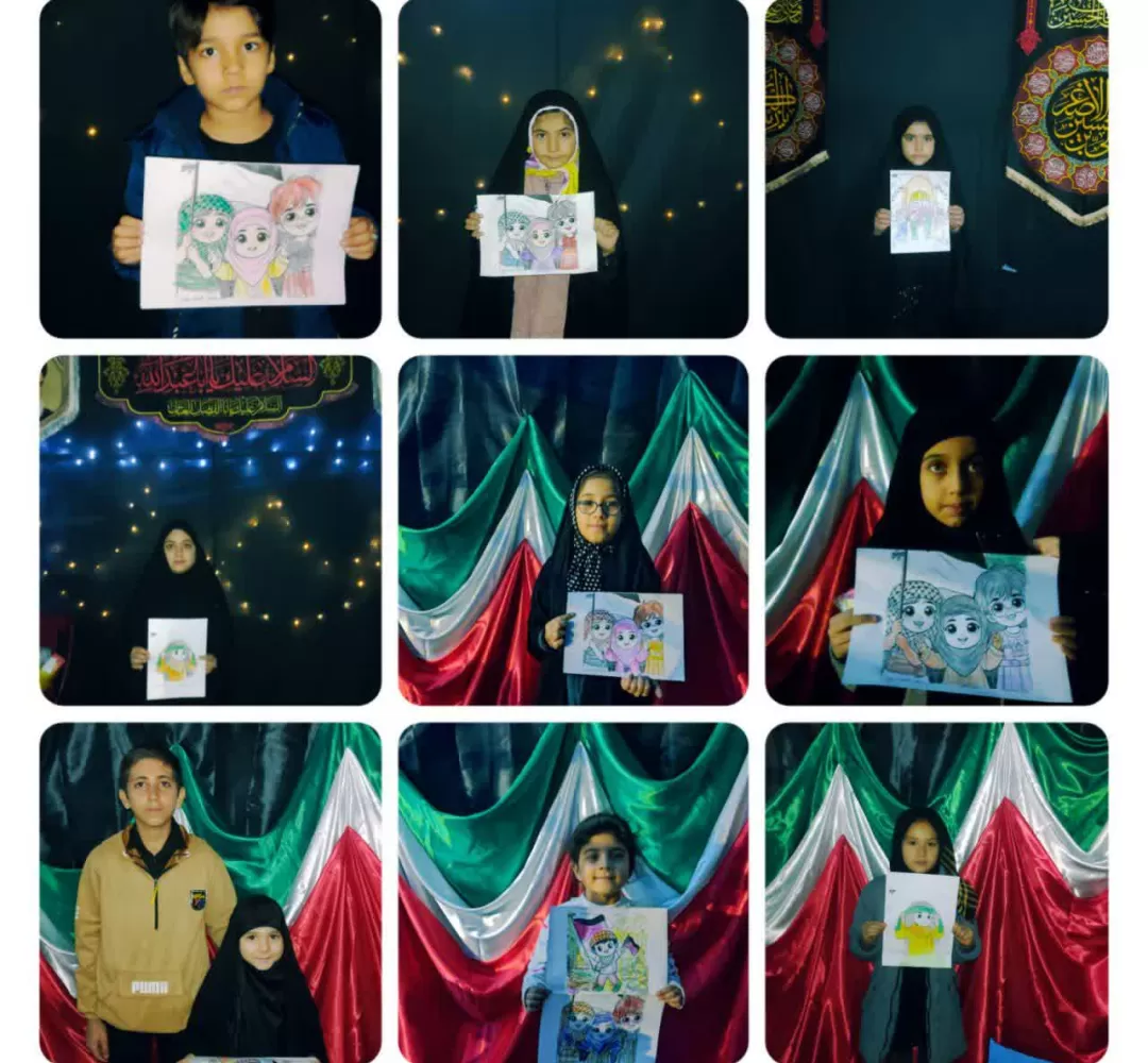 برپایی ایستگاه نقاشی با محوریت کودکان فلسطینی
