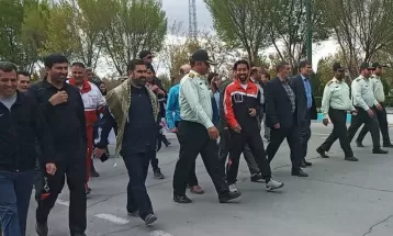 همایش پیاده‌روی در فراهان برگزار شد