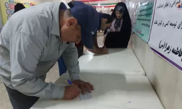 حماسه حضور تفرشیها در انتخابات