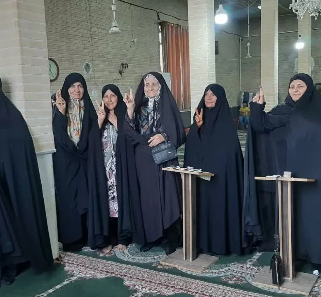 مردم کمیجان پای صندوق‌های رأی