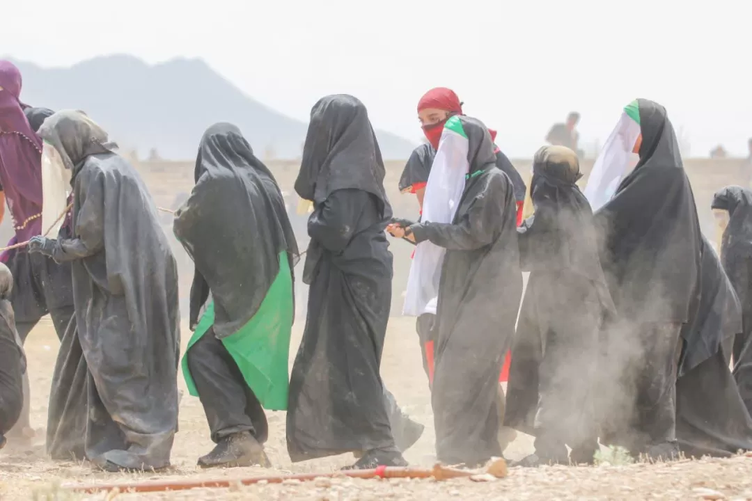 برگزاری آئین سنتی نخل‌گردانی در روستای «ساکی»