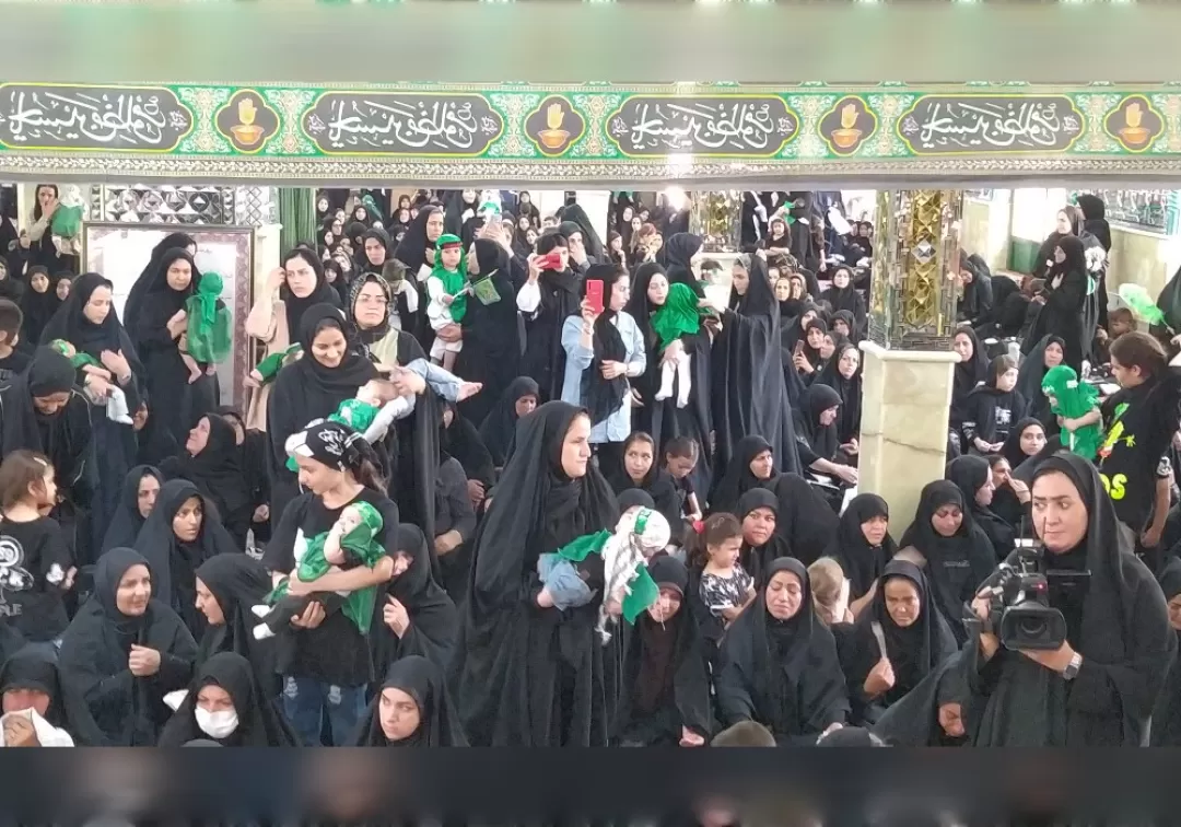 مراسم شیرخوارگان حسینی در خنداب برگزار شد