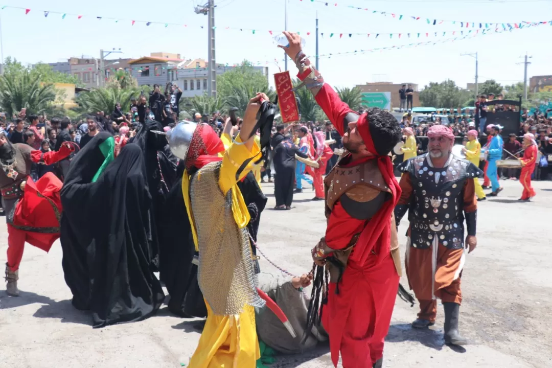 آئین خیمه‌سوزان ظهر عاشورا در ساوه
