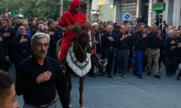 حرکت نمادین کاروان اسرای کربلا در کمیجان