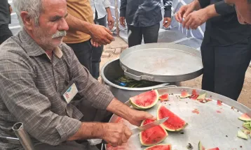 خدمت‌رسانی موکب مردمی ساوه در نجف