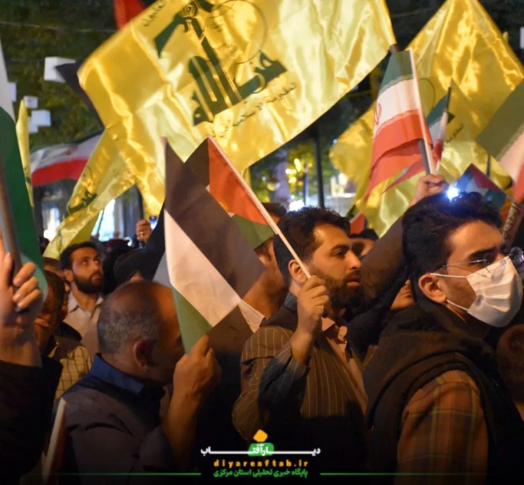 خروش مردم اراک در محکومیت جنایتهای رژیم صهیونیستی