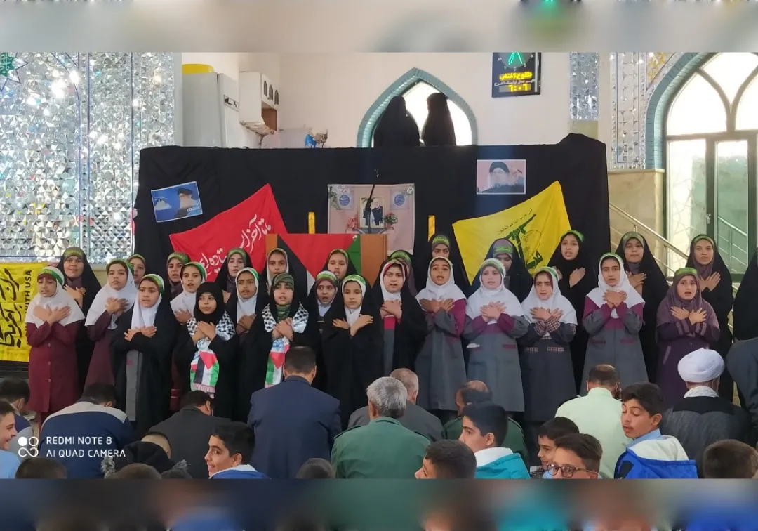 تجمع مردم خنداب در پی جنایات رژیم صهیونیستی