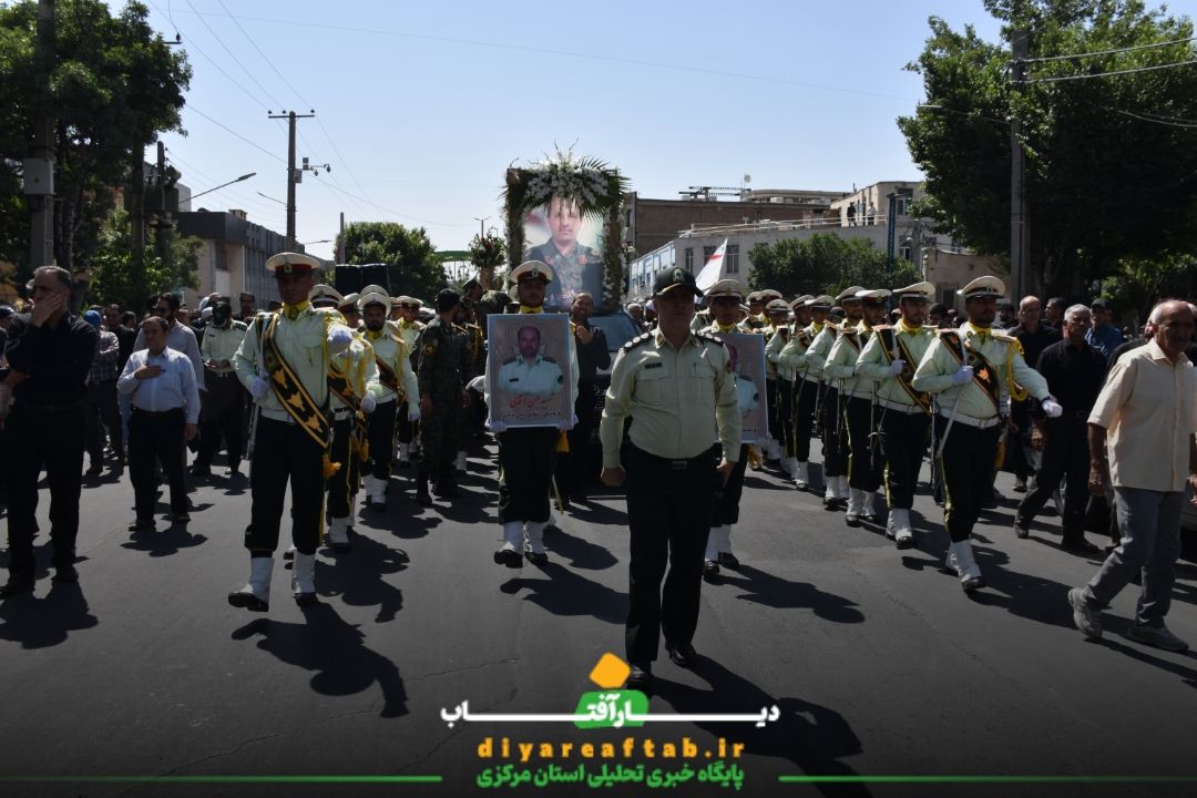 مراسم تشییع پیکر شهید «حسن آقائی» در اراک