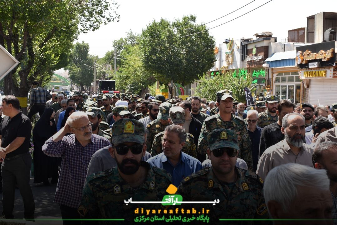 مراسم تشییع پیکر شهید «حسن آقائی» در اراک