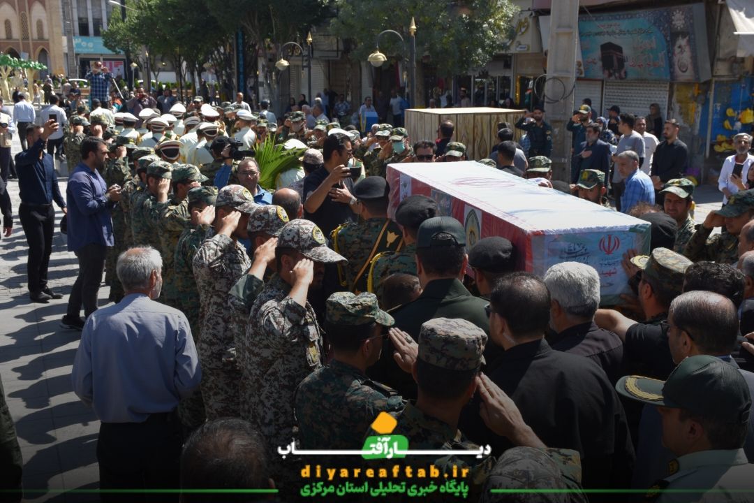مراسم تشییع پیکر شهید «حسن آقائی» در اراک