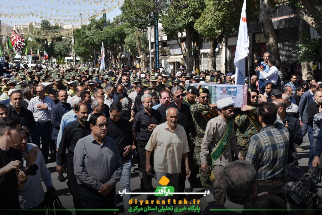 مراسم تشییع پیکر شهید «حسن آقائی» در اراک