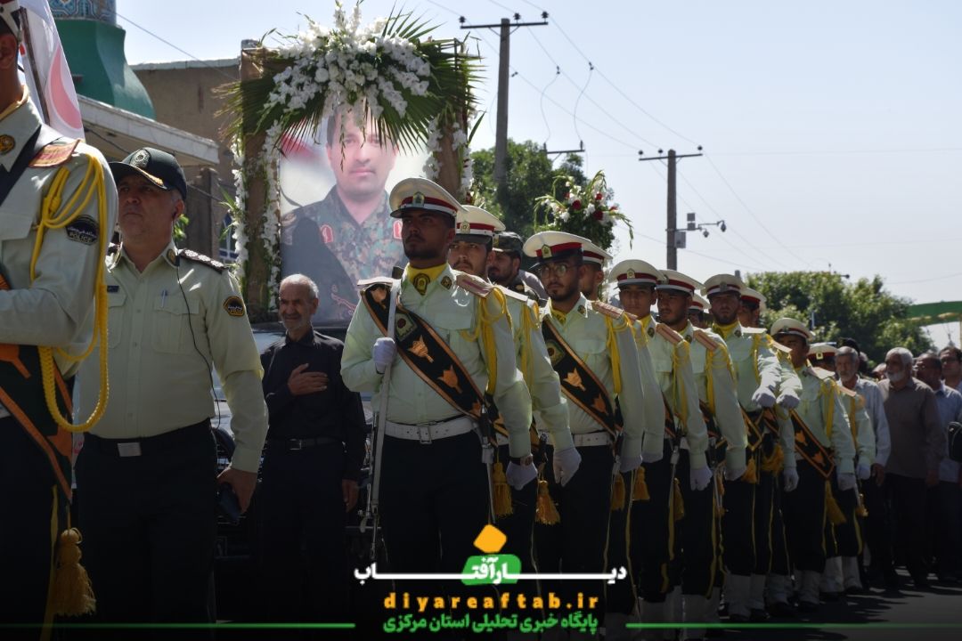مراسم تشییع پیکر شهید «حسن آقائی» در اراک
