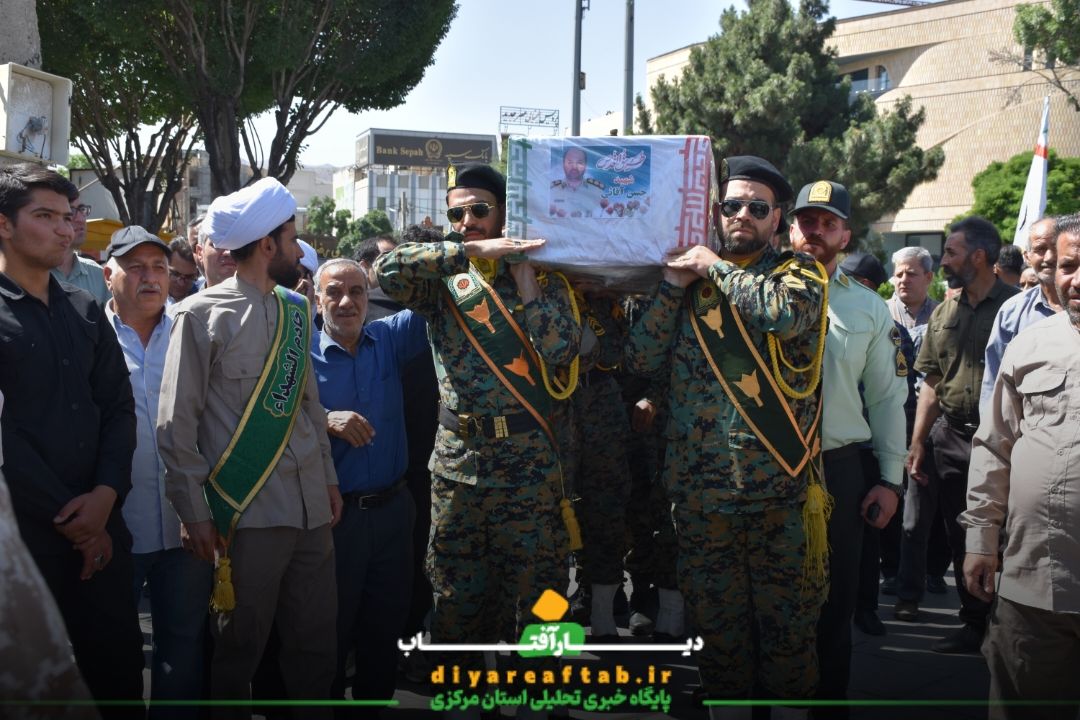 مراسم تشییع پیکر شهید «حسن آقائی» در اراک
