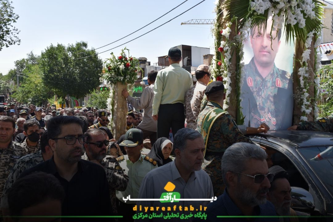 مراسم تشییع پیکر شهید «حسن آقائی» در اراک