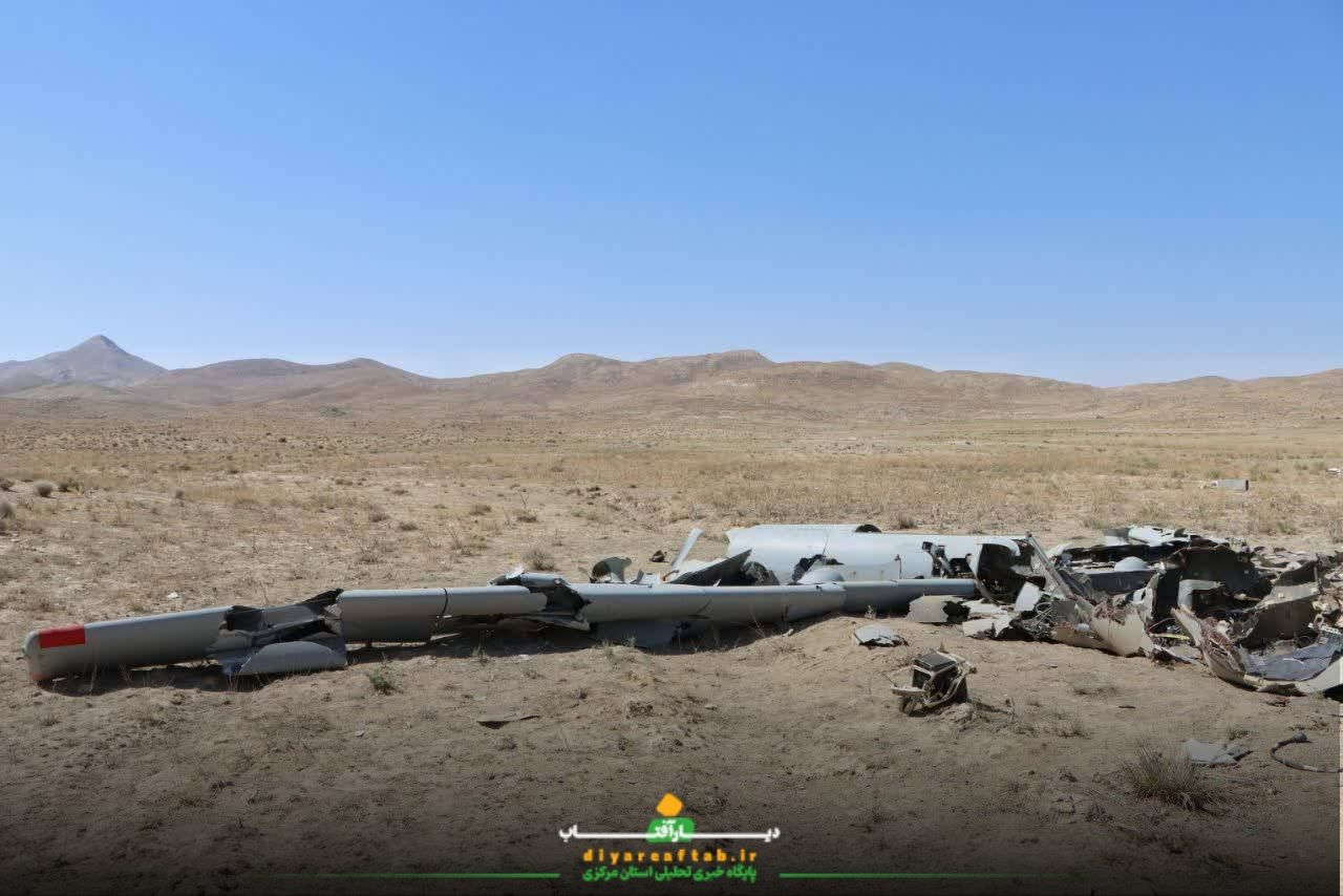 تصاویر انهدام پهپاد هرمس در استان مرکزی‌
