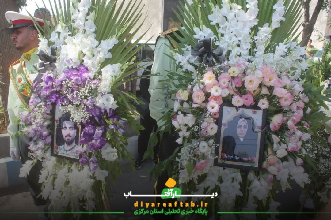 تشییع پیکر شهیدان شیخی در خمین