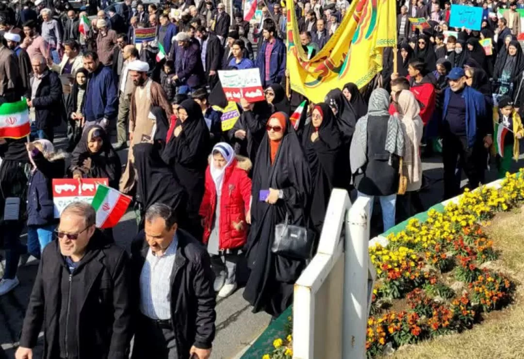 راهپیمایی ۲۲ بهمن ۱۴۰۲ در ساوه تماشایی بود