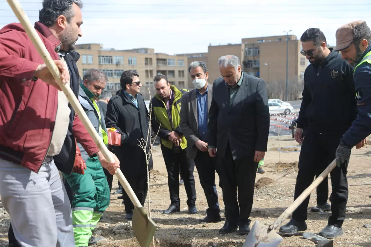 مراسم درختکاری در منطقه گردشگری نورالشهدا اراک