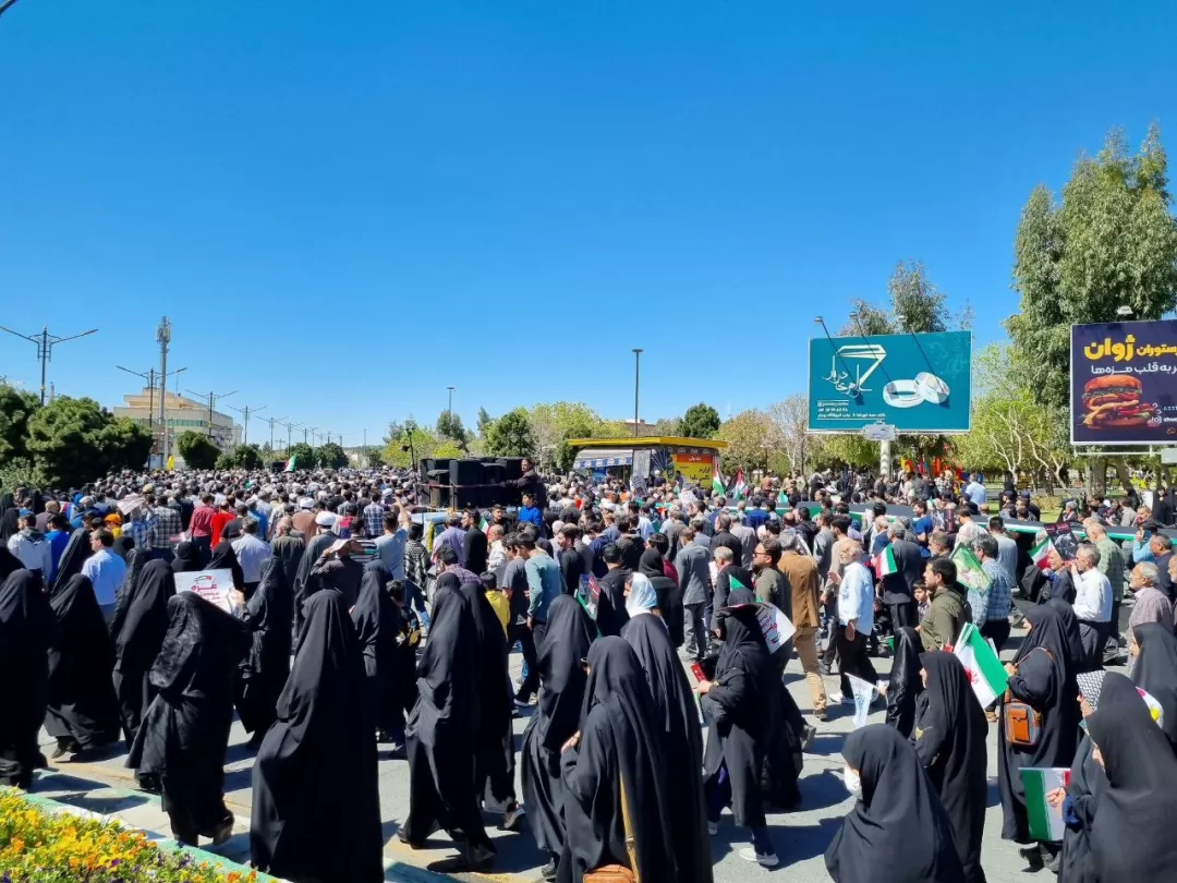 خلق حماسه روزه‌داران ساوجی در راهپیمایی روز قدس