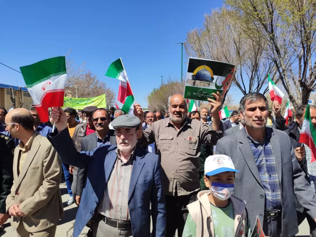 حضور مردم فراهان در راهپیمایی روز قدس