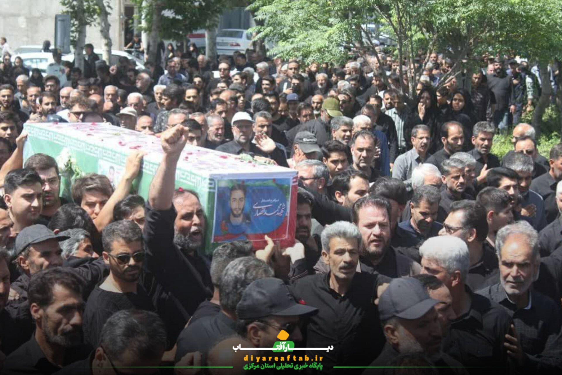 برگزاری تشییع پیکر شهید «محمد انصاری» در خمین